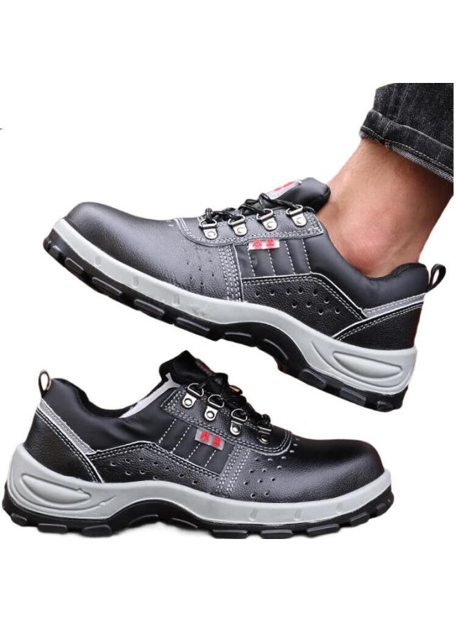 Dinggu Men'S Safety Shoes With Steel Toe Cap, Anti-Smashing And Puncture-Resistant, Wear-Resistant And Lightweight Protective Work Shoes 1125Heisk41 - Image 2