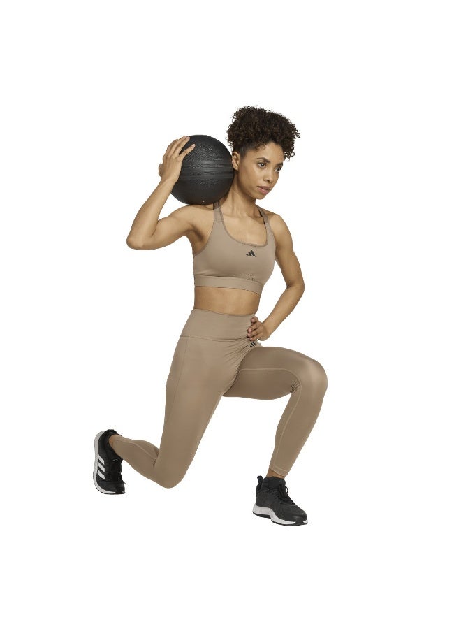 Adidas Adidas Opt Pow Ess 7/8 Brown Tights (7/8) Tights For Women - Image 4