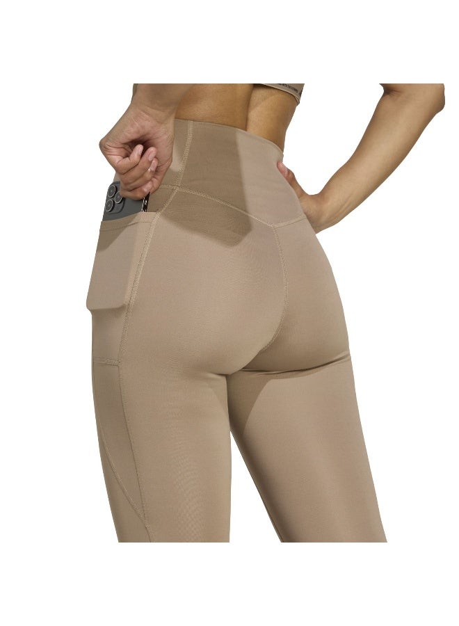 Adidas Adidas Opt Pow Ess 7/8 Brown Tights (7/8) Tights For Women - Image 5