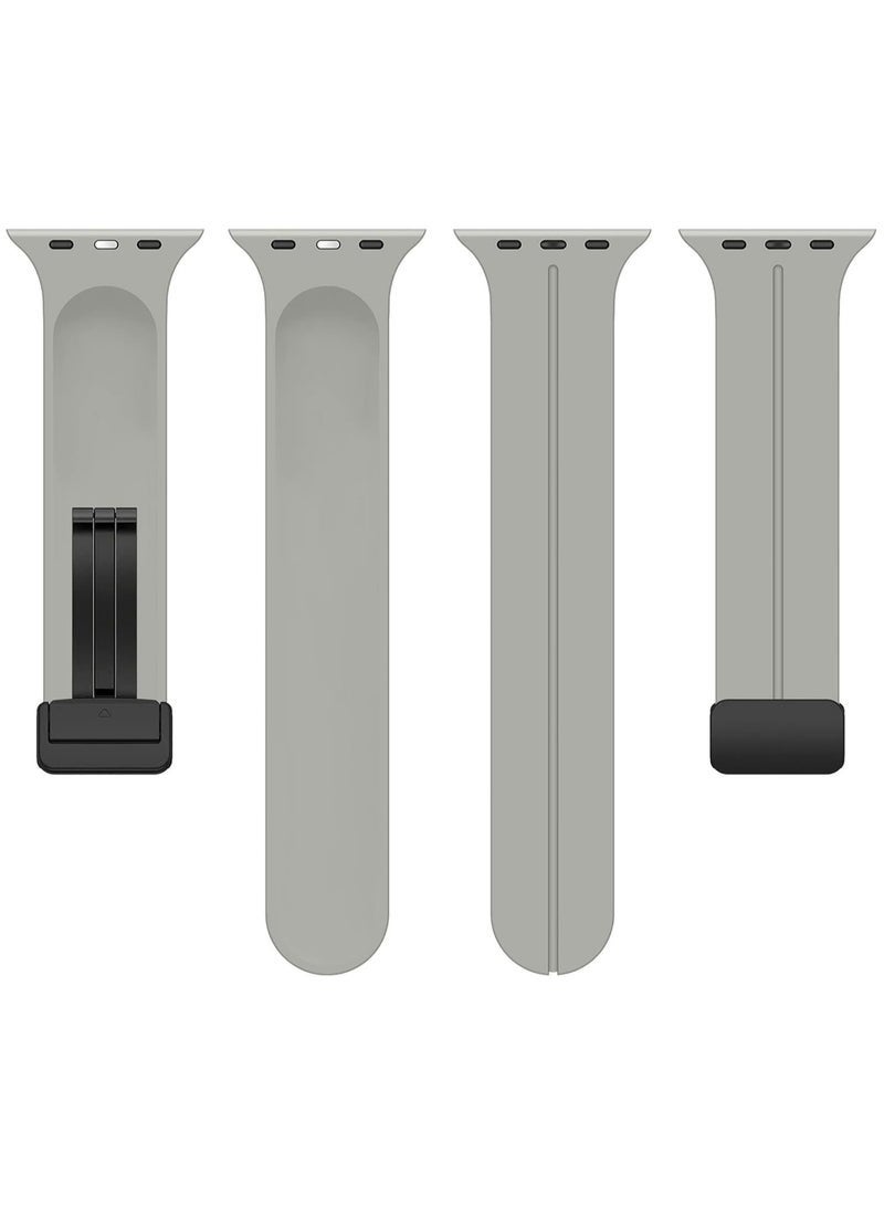 DUSALA Magnetic Silicone Watch Band 38mm/40mm/41m Quick Release Strap for Men & Women Soft Skin Friendly Sport Replacement Band for Smartwatch & Analog Watches Durable, Waterproof, Magnetic Folding Clasp for All-Day Comfort - Image 5