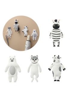 Excefore 4pcs Adorable Decorative Wall Hooks Adhesive Adhesive Coat Hooks  - Image 1