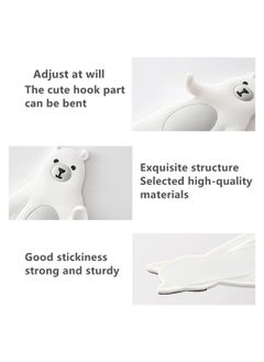 Excefore 4pcs Adorable Decorative Wall Hooks Adhesive Adhesive Coat Hooks  - Image 4