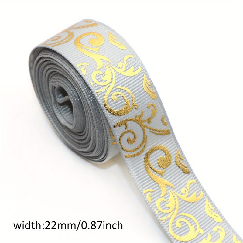 5 Yards Per Roll of 0.87 Inch 22 Mm Reso Red Hot Stamping Ribbon Suitable for Gift Wrapping Cake Packaging Floral Arrangements Wedding Decor Crafts Headpieces Brooches And Clothing - Image 3