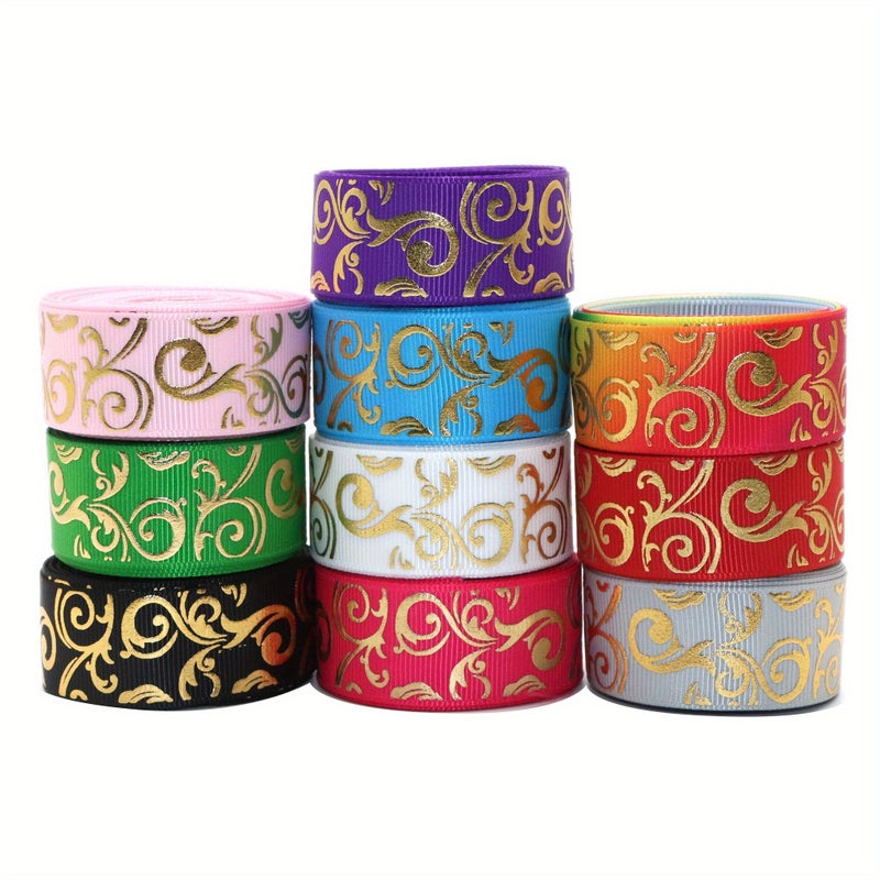 5 Yards Per Roll of 0.87 Inch 22 Mm Reso Red Hot Stamping Ribbon Suitable for Gift Wrapping Cake Packaging Floral Arrangements Wedding Decor Crafts Headpieces Brooches And Clothing - Image 1