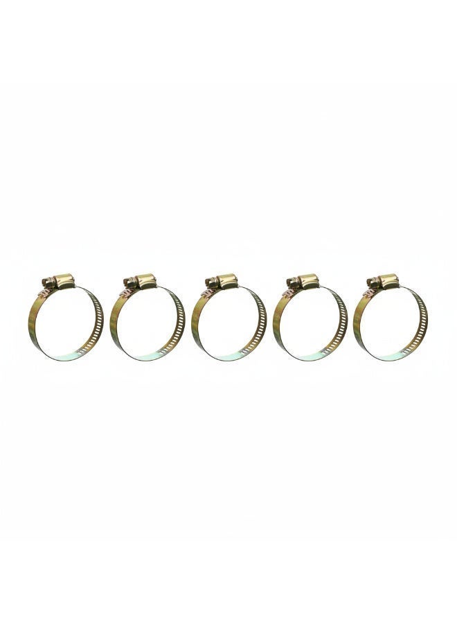 Universal Metal Hose Clamp Adjustable Worm Drive Pipe Clip Heavy Duty Gas Hose Clamp Rust Resistant Fastening Clamp for Air Water Fuel Hoses 5 Pecies (3.5 Inch) - Image 1