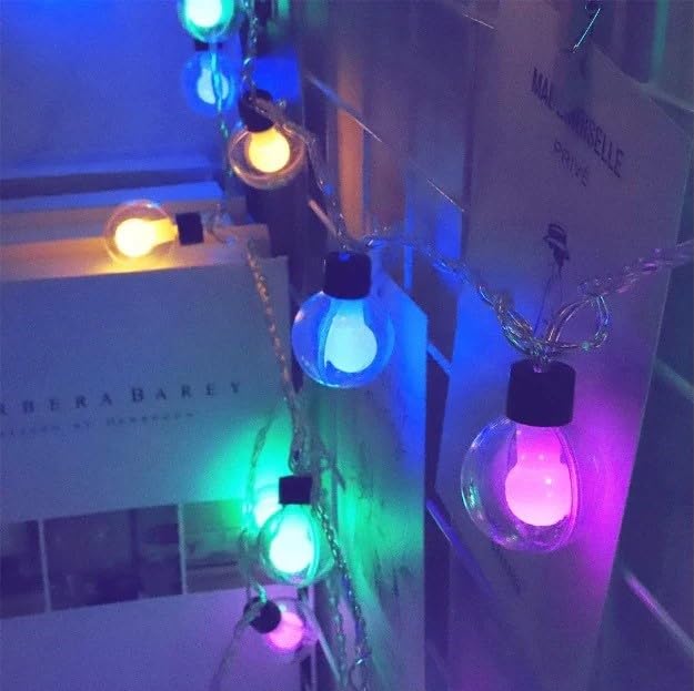 Chronos Clear Globe Decorative String Lights 2 Meters with 10 MultiColor LED Bulbs for Indoor and Outdoor Dcor Parties and Celebrations - Image 1