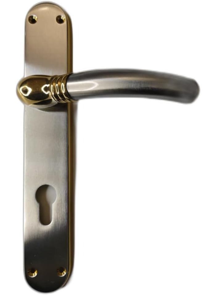 Union Liverpool Lever Lock Handle | 85mm Lock Centre | Satin Chrome Gold Finish | Interior Door Furniture | Classic Design | Easy Installation | X-UN-85-01-SCG - Image 2