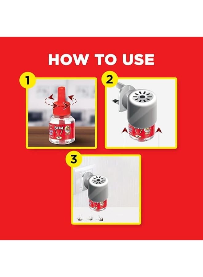 Pif Paf 2PCs  Pif Paf Mosquito Killer Liquid Electric Device Kit 60 Nights Refill 45ml - Image 4