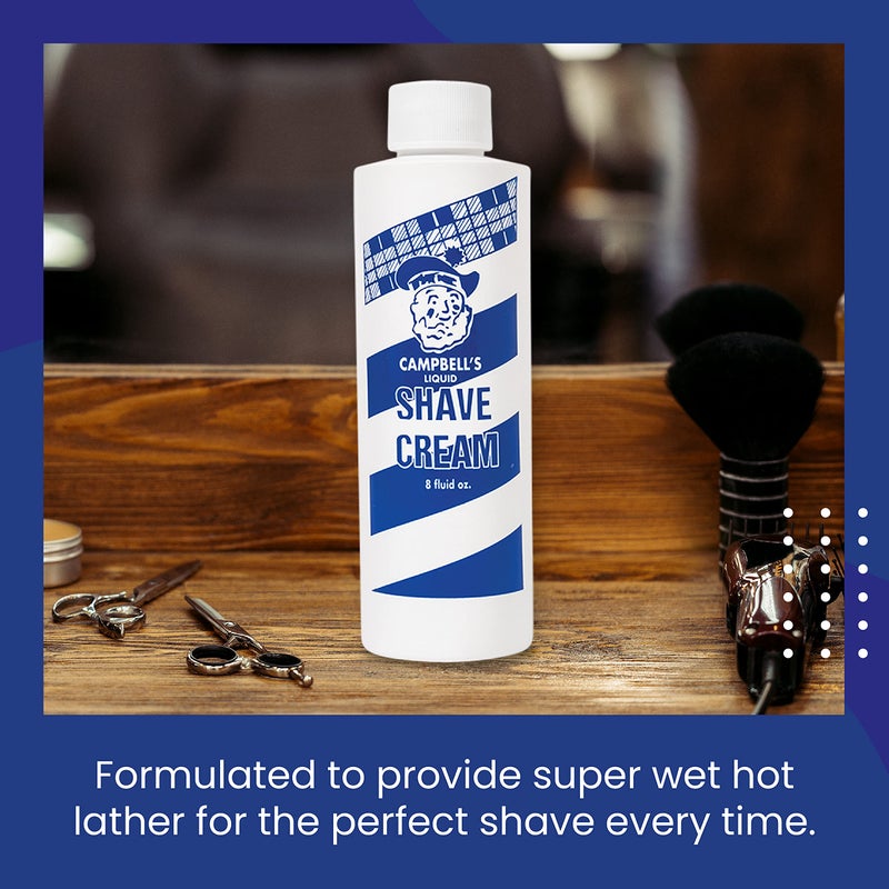 Campbell's Liquid Shave Cream 8 oz for Barbers - Image 2