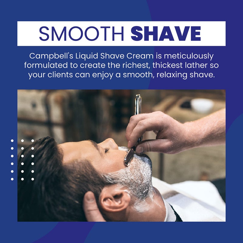 Campbell's Liquid Shave Cream 8 oz for Barbers - Image 3