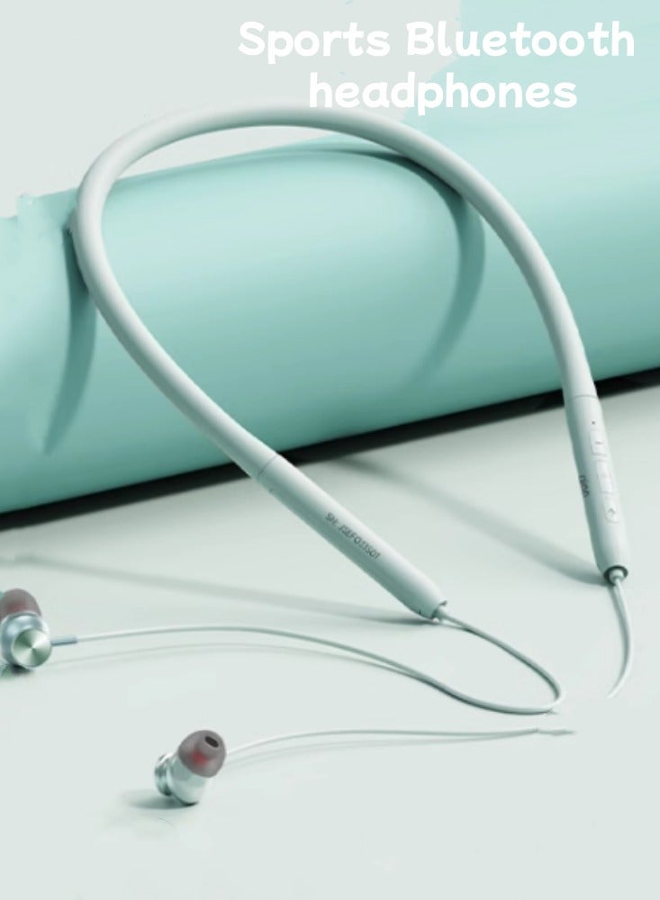 Bluetooth Headset Neck, Neck Hanging, Wireless In-ear Sports Running, Special Ultra-long Battery Life,Cyan  - Image 1