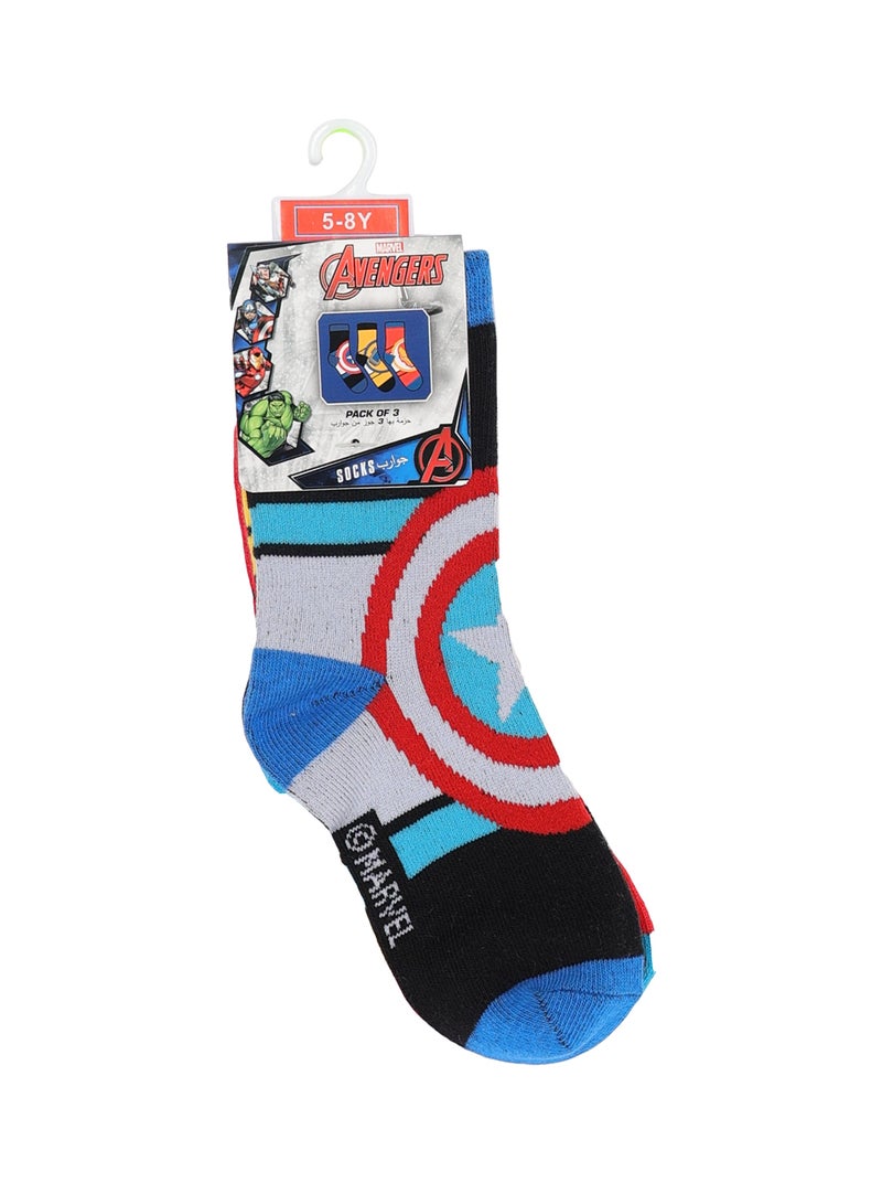 Marvel Avengers Socks, Ankle Crew Socks for Kids (5 to 8 Years), Pack of 3 socks - Image 3