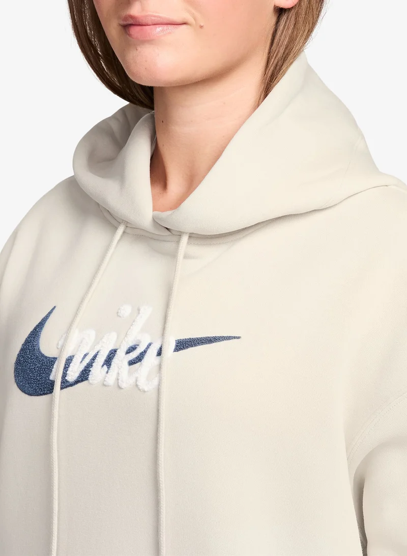 Nike LT OREWOOD BRN/(MYSTIC NAVY) Nsw Phoenix Fleece Oversized Logo Hoodie for Women | Best Price UAE