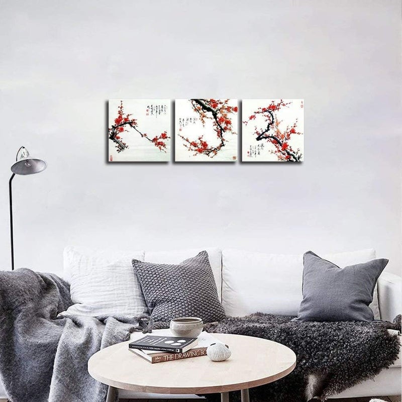 NAN Wind Traditional Chinese Plum Blossom Canvas Art - Image 5