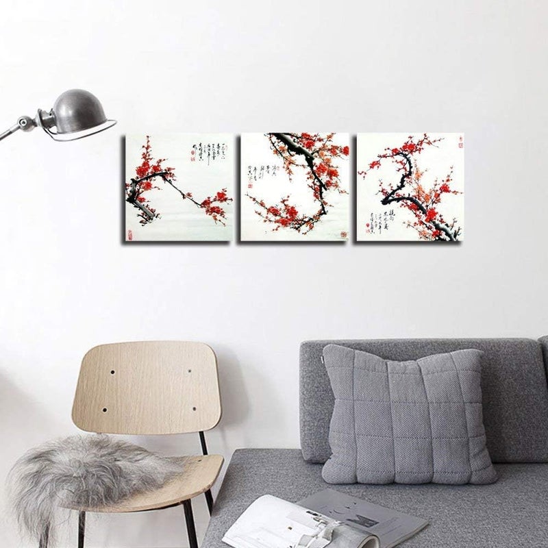 NAN Wind Traditional Chinese Plum Blossom Canvas Art - Image 4