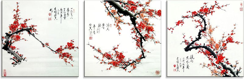 NAN Wind Traditional Chinese Plum Blossom Canvas Art - Image 2