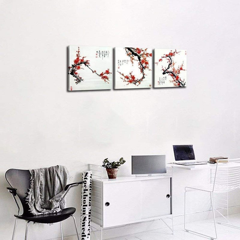 NAN Wind Traditional Chinese Plum Blossom Canvas Art - Image 3