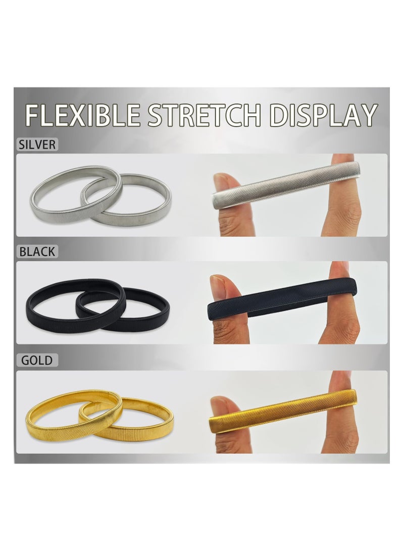 Generic 3 Pairs Sleeve Garters Anti-slip Shirt Sleeve Holders Garters Stretch Metal Armbands - Image 4