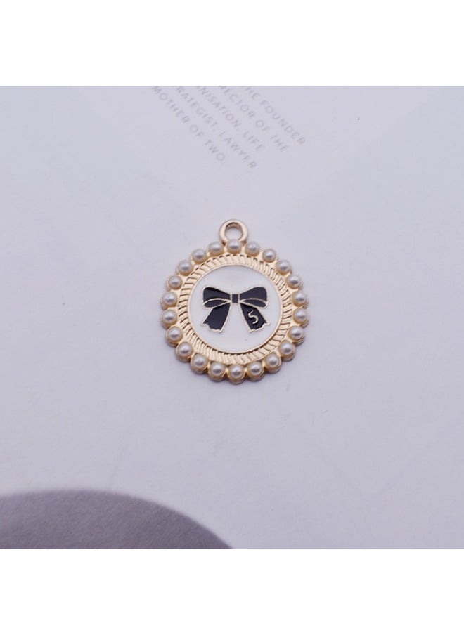 Generic - Perfume Bottle Diy Jewelry Accessories Diamond Pearl Bow Pendant Bottle Purse Mobile Phone Shell Decorative Alloy Material-Specifications Support Image Upload:9. The Key - Image 1