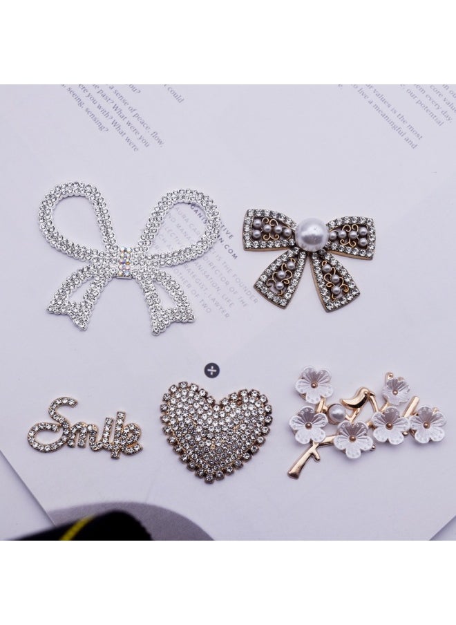 Generic - Perfume Bottle Diy Jewelry Accessories Diamond Pearl Bow Pendant Bottle Purse Mobile Phone Shell Decorative Alloy Material-Specifications Support Image Upload:9. The Key - Image 1