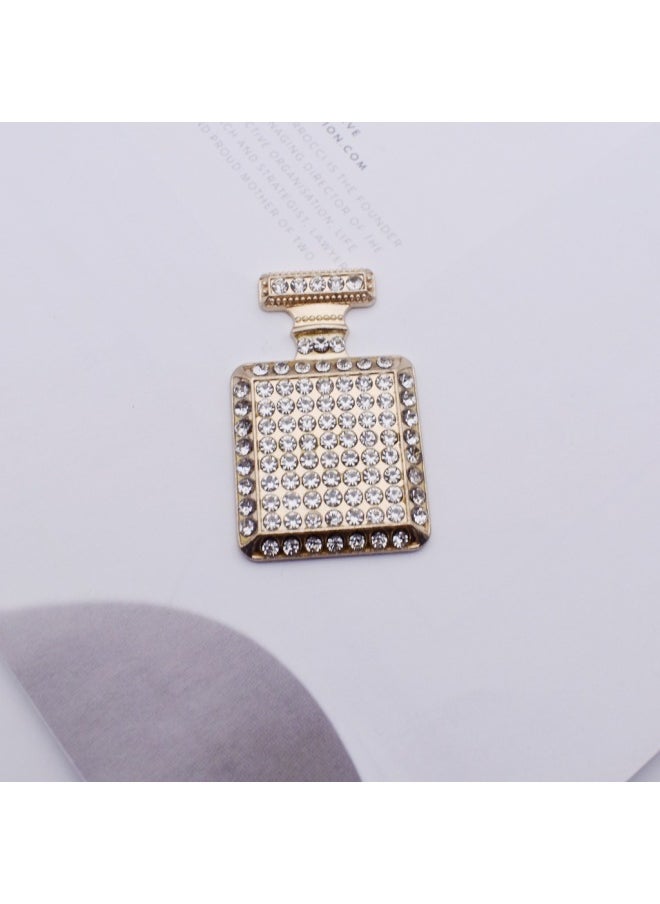 Generic - Perfume Bottle Diy Jewelry Accessories Diamond Pearl Bow Pendant Bottle Purse Mobile Phone Shell Decorative Alloy Material-Specifications Support Image Upload:9. The Key - Image 1