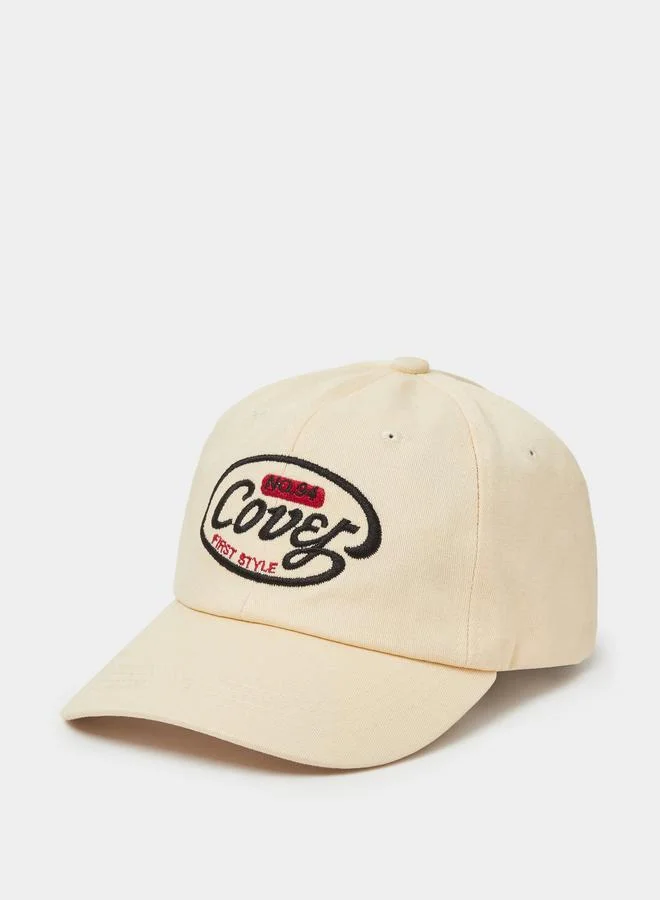 ستايلي Beige Embroidered Baseball Cap