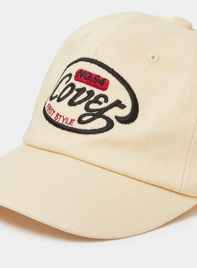 ستايلي Beige Embroidered Baseball Cap