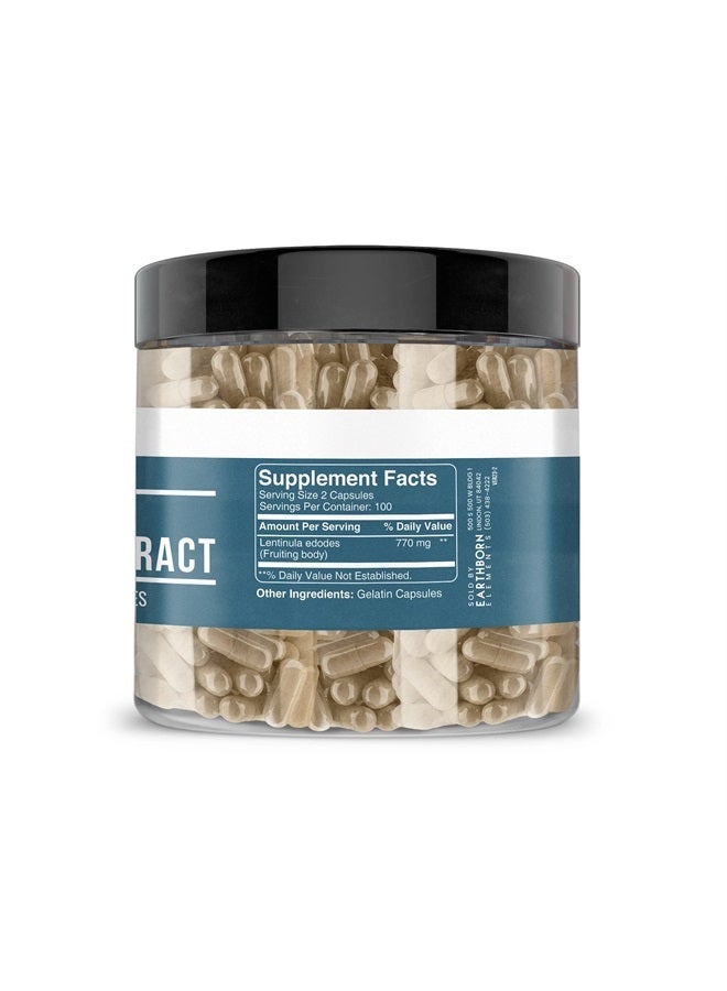 earthborn elements Shiitake Mushroom Extract 200 Capsules, Pure & Undiluted, No Additives - Image 4