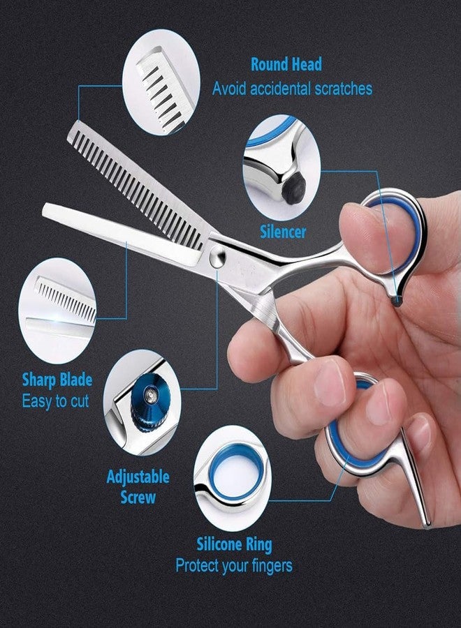 JEMICA Hair Cutting Scissors Kits, 10 Pcs Stainless Steel Hairdressing Shears Set Professional Thinning Scissors For Barber/Salon/Home/Men/Women/Kids/Adults Shear Sets - Image 3