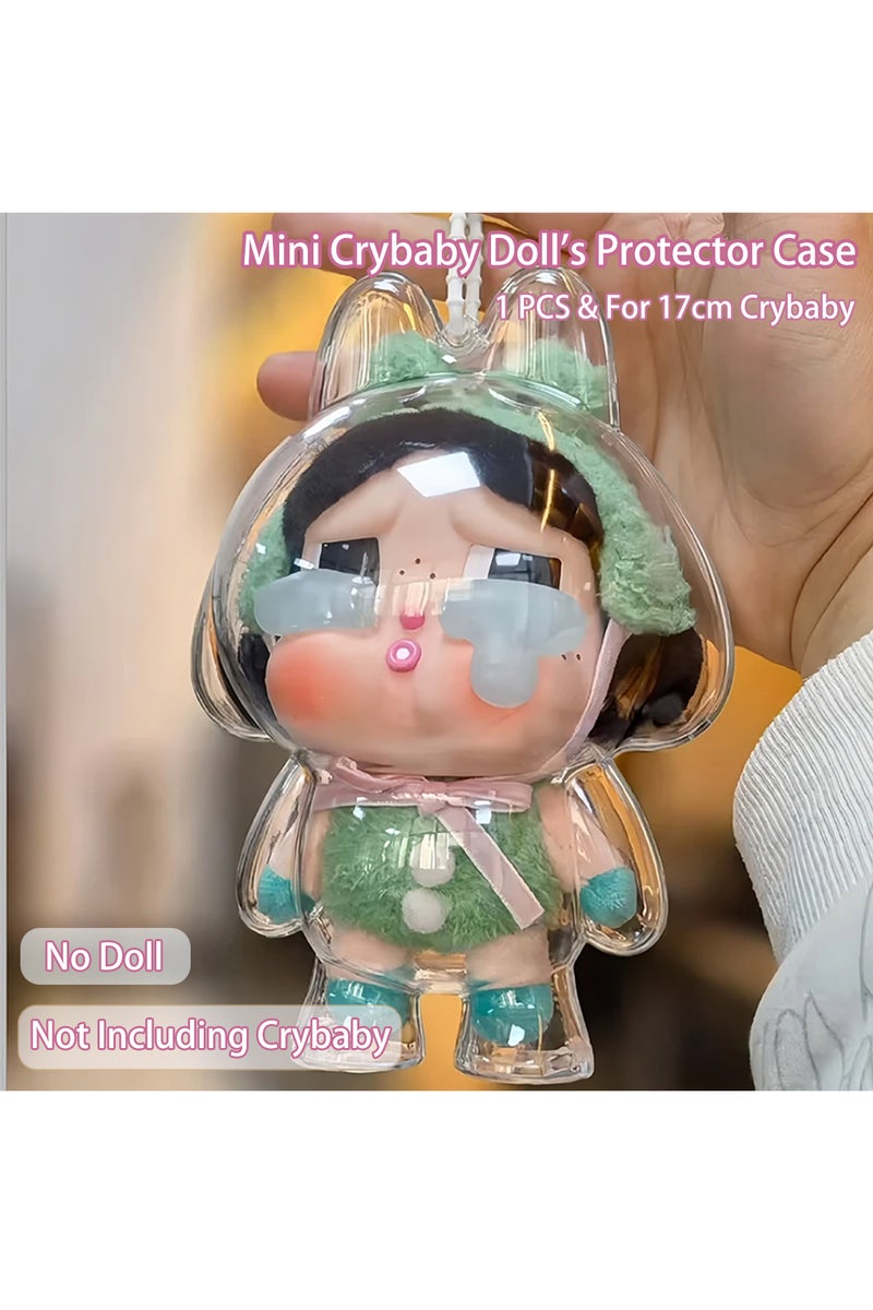 erorex 1Pcs 17cm--No Doll 17CM Crybaby Series Crying Baby Protector Case Full Clear Acrylic Protective Case - Image 2
