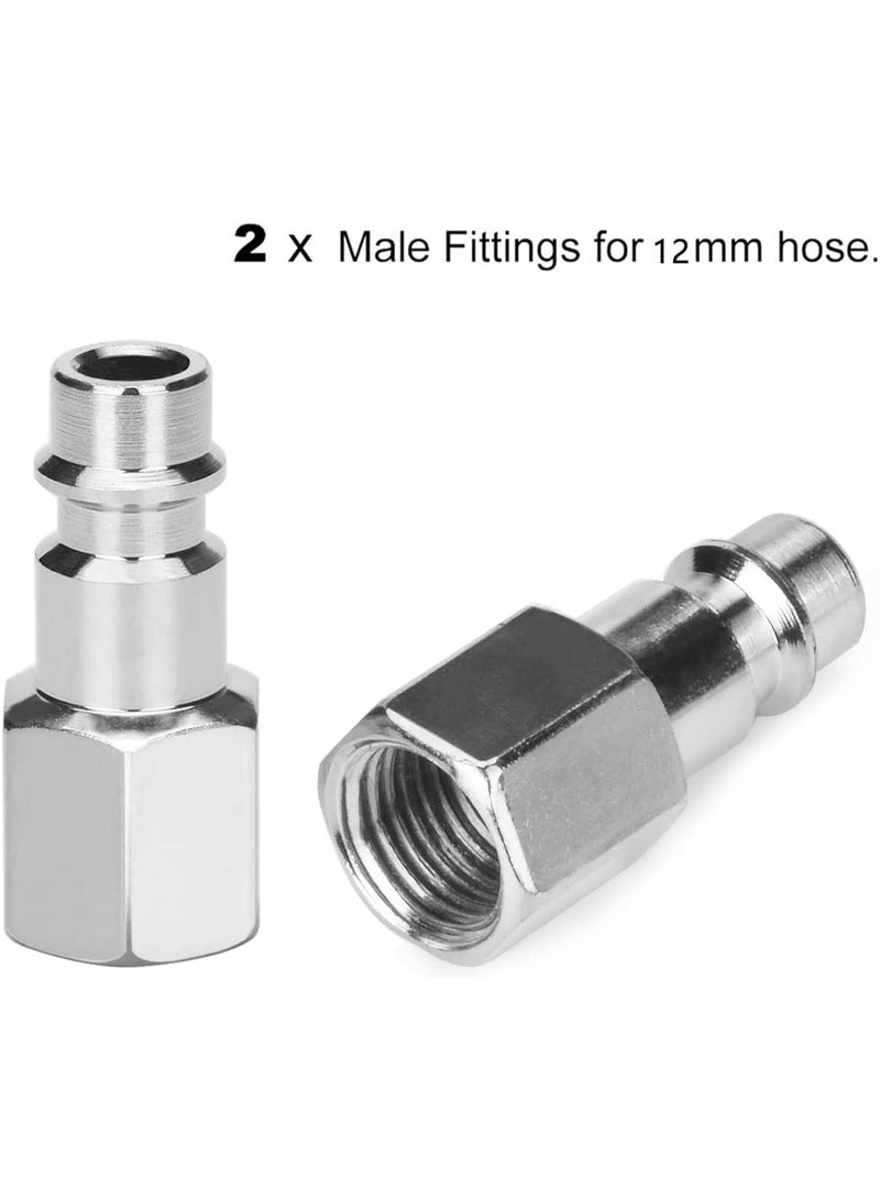 10 pcs Air Line Connectors Euro Airline Hose Compressor Fittings 1/4" BSP Air Coupler and Plug Kit Couplings Connector Male Female - Image 2