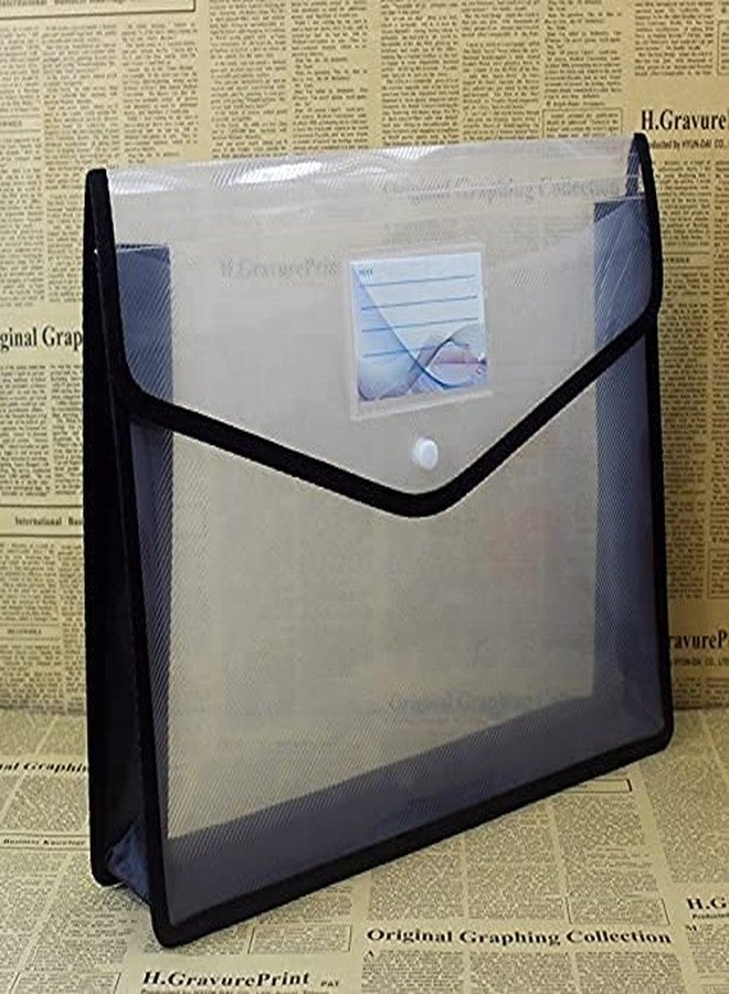 RangTeq 1pic Transparent Poly-Plastic Envelope Folder A3 Documents File Storage Bag with Snap Button for Docoments/Certificates/Marksheet/Medical/Files/Presentations/Photos/Letters - Image 4