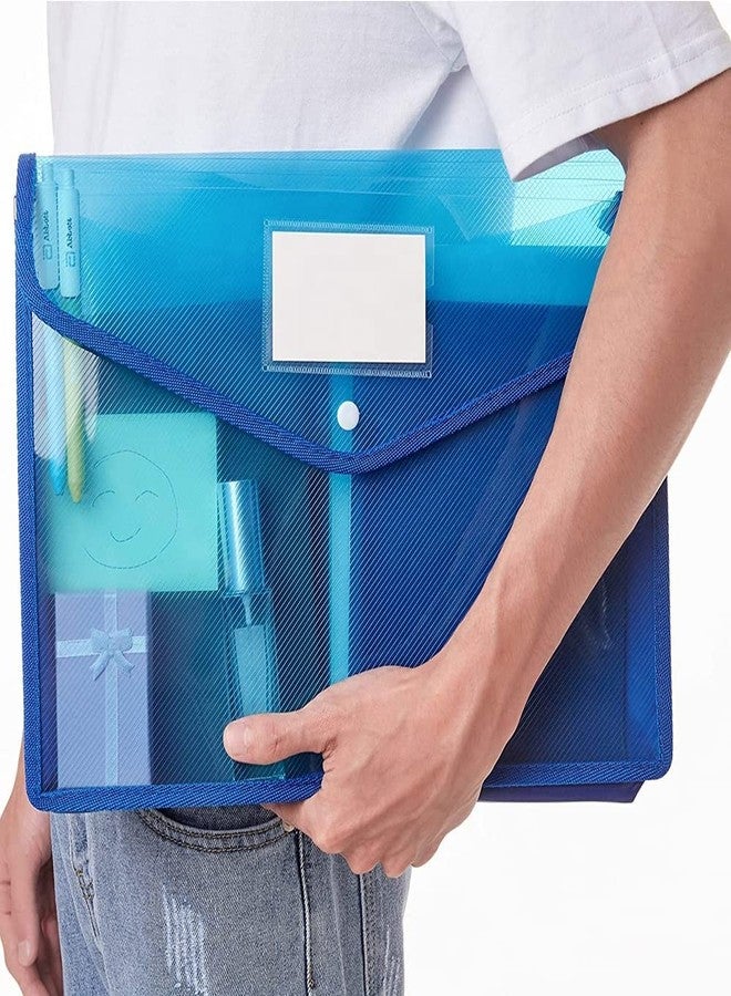 RangTeq 1pic Transparent Poly-Plastic Envelope Folder A3 Documents File Storage Bag with Snap Button for Docoments/Certificates/Marksheet/Medical/Files/Presentations/Photos/Letters - Image 3