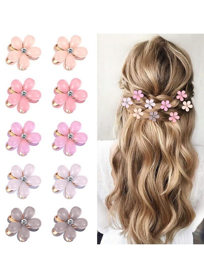 SUN Ring SUNRING Small Pearl Hair Claw Clips for Women Girl, Mini Pearl Flower Claw Clips Design, Sweet Daisy Artificial Bangs Clips Decorative Hair Accessories (Pack of 6, Multicolor) - Image 1