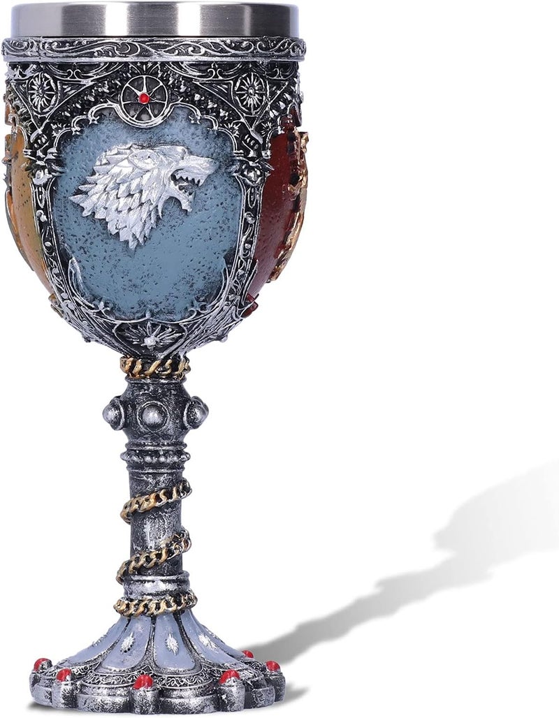 comfrt Goblets and Chalices, Vintage 3D Dragon Pattern Wine Glasses Cup Resin for Champagne Wine Cocktail Whiskey Bar Accessory - Image 1