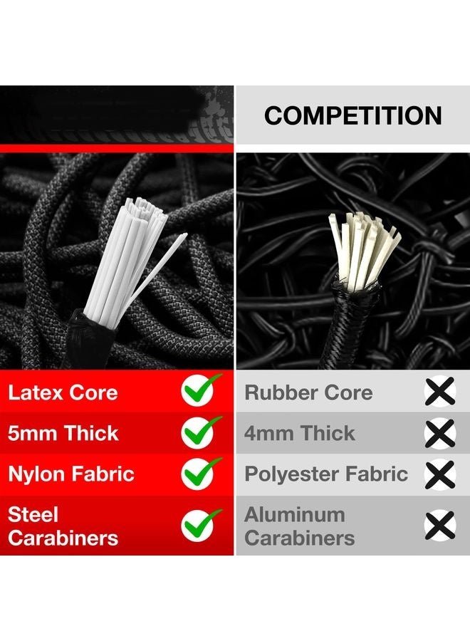 HOMESTAR Cargo Net for Pickup Truck Bed (4' x 6' Stretches to 8' x 12') Heavy Duty Pickup Truck Bed Accessories - 12 Metal Carabiners, Bungee Mesh Accessory with Strap Hooks for SUV, Trailer Tarp - Image 4