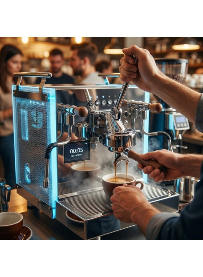 Bezzera Matrix Espresso Coffee Machine | Dual Boiler PID System | Semi Automatic Lever & Volumetric | Touch Display | Stainless Steel AISI 304 | Home & Commercial Coffee Maker - Image 3