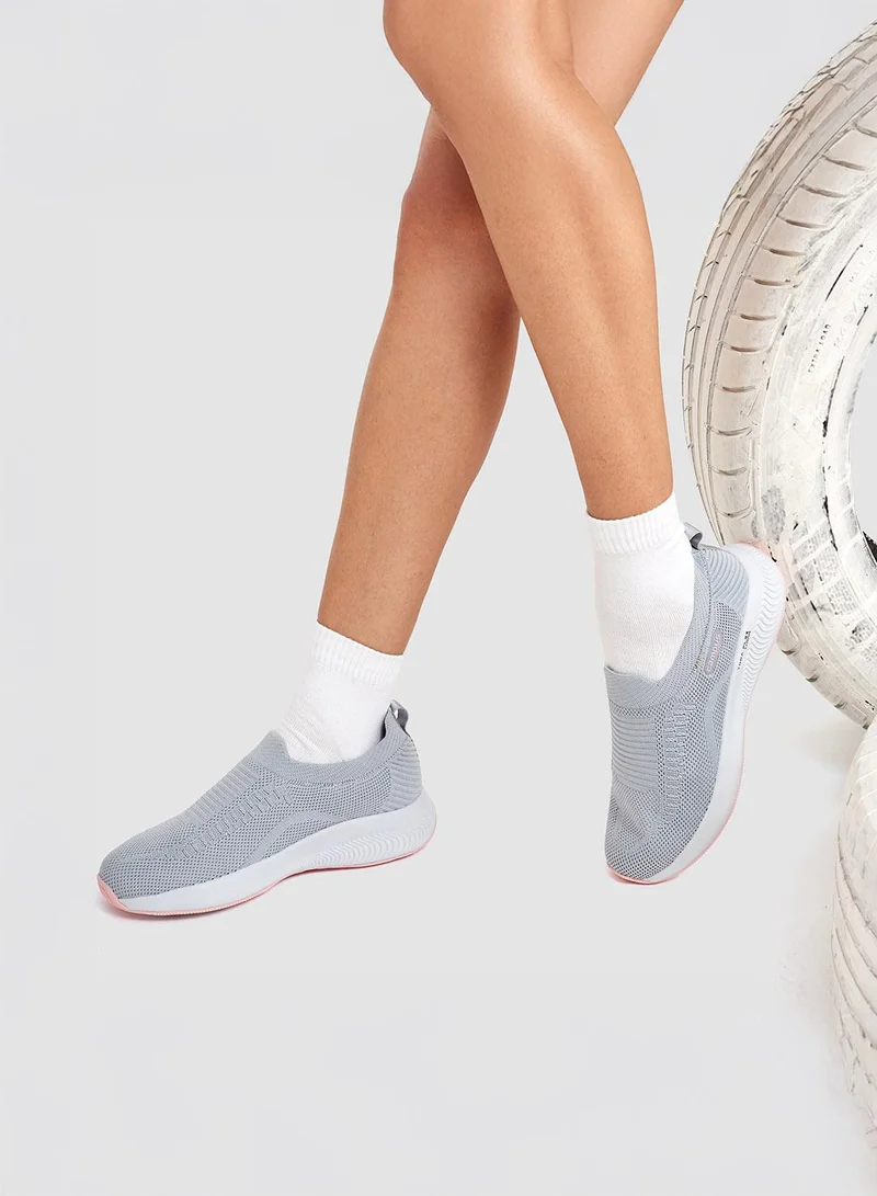 CAMPUS Gry/Blk Women's Grey Slip On Shoes - Lightweight Shoes, Minimalist Designed for Elegance for Women | Best Price UAE