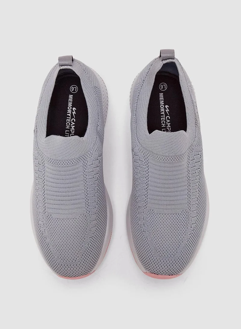 CAMPUS Gry/Blk Women's Grey Slip On Shoes - Lightweight Shoes, Minimalist Designed for Elegance for Women | Best Price UAE