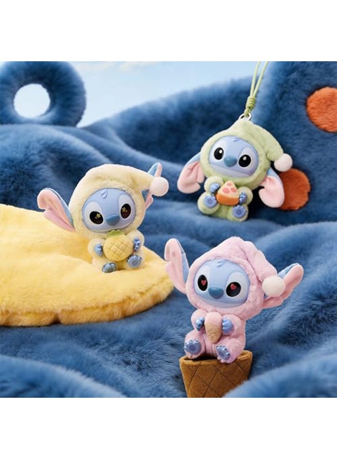 Stitch eat something before sleep blind box plush keychain – surprise single box vinyl plush figure model for bag decoration, collectible gift for friends and family - Image 3