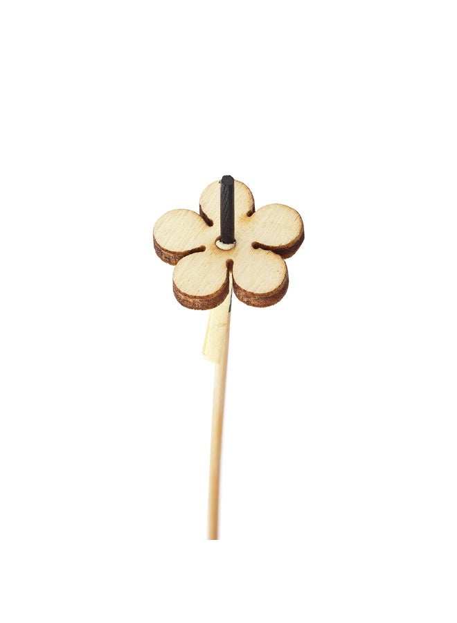Restaurantware 6 x 0.7 x 0.7 Inch Party Toothpicks, 500 Disposable Cocktail Skewers - Wooden Flower Decoration, Sharp Tips, Bamboo Decorative Cocktail Picks, Durable, For Garnishes Or Appetizers - Image 1