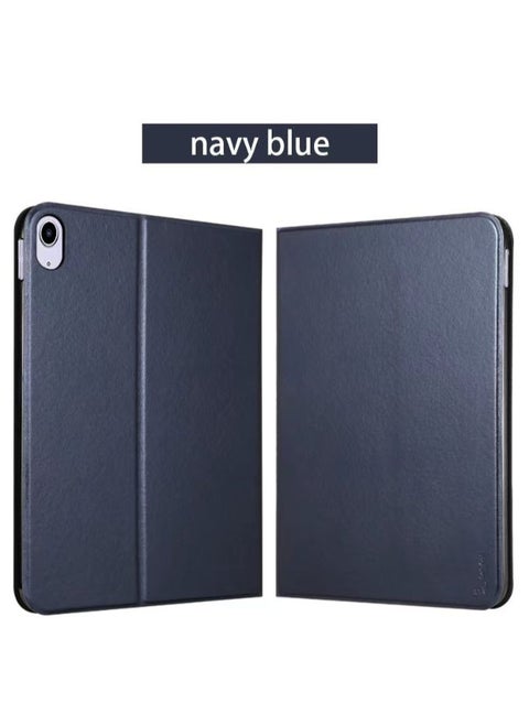 Stand Case for iPad Mini 1/2/3/4/5 Ultra-thin Cloth Pattern Flip Full Coverage Smart Tablet Protective Case -Navy Blue