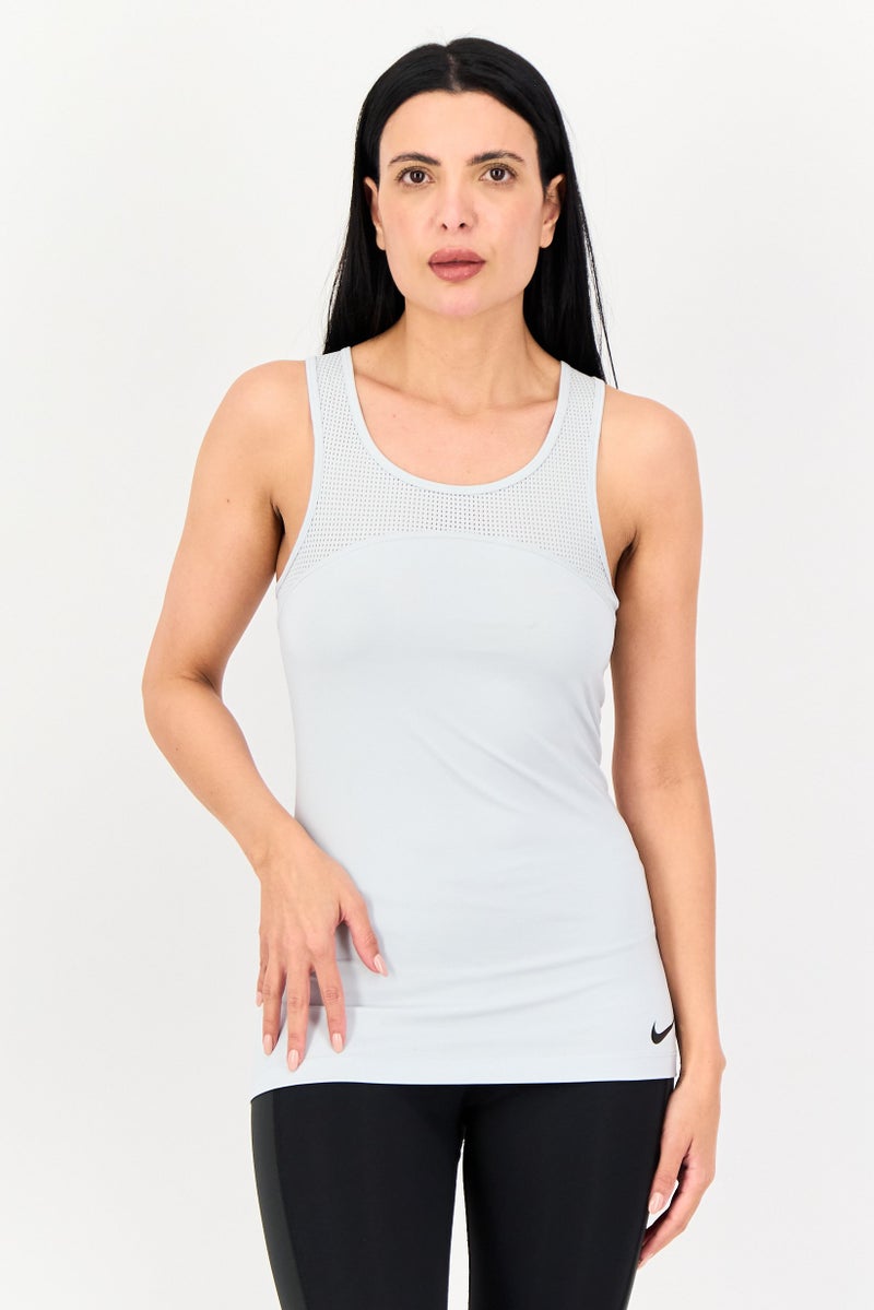 Nike Women Sportswear Fit Sleeveless Training Tank Top, Light Grey - Image 1