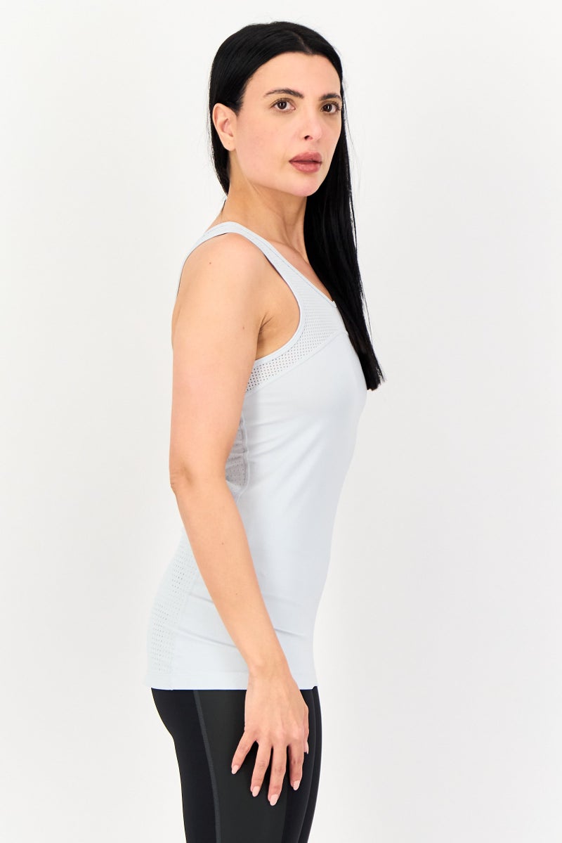 Nike Women Sportswear Fit Sleeveless Training Tank Top, Light Grey - Image 2