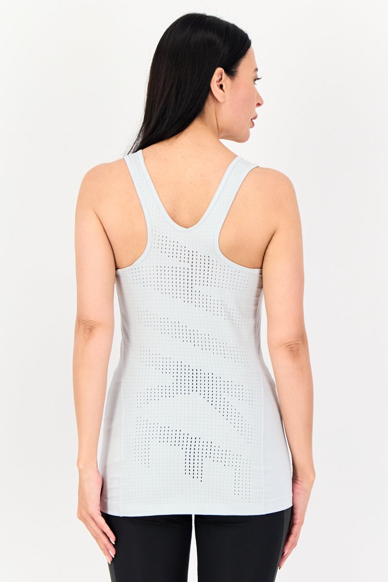Nike Women Sportswear Fit Sleeveless Training Tank Top, Light Grey - Image 3