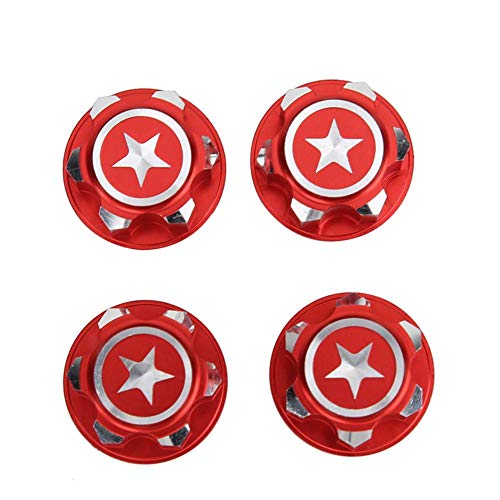 Tbest 17mm Hex Wheel Nut Aluminum Alloy Lightweight Durable RC Car Wheel Nut Set of 4 for RC Enthusiasts Hobbyists Racing OffRoad Vehicles - Image 1