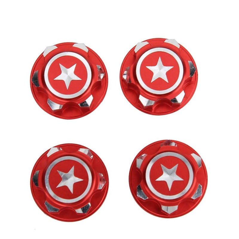 Tbest 17mm Hex Wheel Nut Aluminum Alloy Lightweight Durable RC Car Wheel Nut Set of 4 for RC Enthusiasts Hobbyists Racing OffRoad Vehicles - Image 2