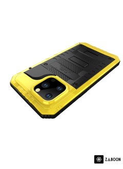 Generic For iPhone 14 Pro Max Shockproof Waterproof Dustproof Metal + Silicone Phone Case(Yellow)  - Image 5