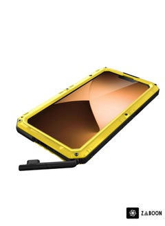 Generic For iPhone 14 Pro Max Shockproof Waterproof Dustproof Metal + Silicone Phone Case(Yellow)  - Image 4