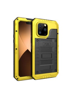 Generic For iPhone 14 Pro Max Shockproof Waterproof Dustproof Metal + Silicone Phone Case(Yellow)  - Image 1